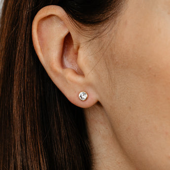Cubic Zirconia 5mm Stud Earrings in 9ct Yellow Gold