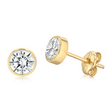 Cubic Zirconia 5mm Stud Earrings in 9ct Yellow Gold