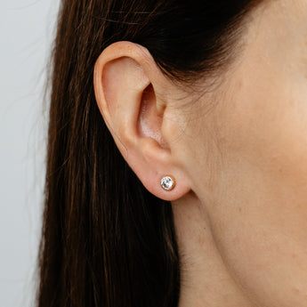 Cubic Zirconia 5mm Stud Earrings in 9ct Yellow Gold