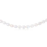 White Baroque Freshwater Pearl 45cm Necklace in Sterling Silver