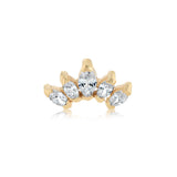 Cubic Zirconia Nose Piercing in 9ct Yellow Gold