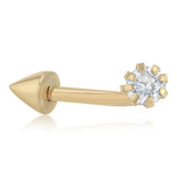 Cubic Zirconia Nose Piercing in 9ct Yellow Gold