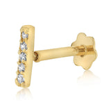 Cubic Zirconia Flatback Nose Piercing in 9ct Yellow Gold