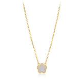 Mother of Pearl Star Adjustable 45cm Necklace in 9ct Yellow Gold