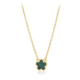 Malachite Star Adjsutable 45cm Necklace in 9ct Yellow Gold