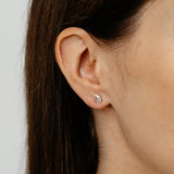 Cubic Zirconia Tear Stud Earrings in 9ct Yellow Gold