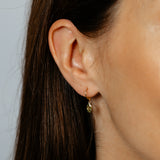 Natural Peridot Bezel Drop Earrings in 9ct Yellow Gold