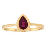 Created Ruby Ring in 9ct Yellow Gold