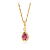 Pink Topaz Pendant in 9ct Yellow Gold
