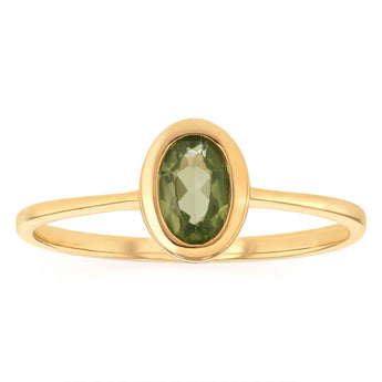 Peridot Ring in 9ct Yellow Gold