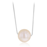 Pink Freshwater Pearl Chain and Earrings Matching Set in Sterling Silver