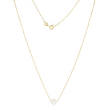 7-8mm White Freshwater Pearl Chain in Gold Plated Sterling Silver