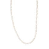 5-6mm White Freshwater Pearl Chain and Earrings Set in Sterling Silver