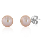 7-8mm Multicolour Freshwater Pearl Earrings Set in Sterling Silver