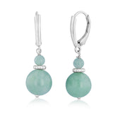 10mm Jade Earrings in Sterling Silver