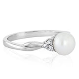 6-7mm White Freshwater Pearl Ring in Sterling Silver