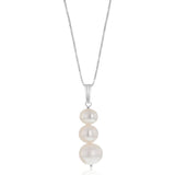 White Freshwater Pearl Pendant in Sterling Silver