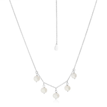 6-7mm White Freshwater Pearl Chain in Sterling Silver