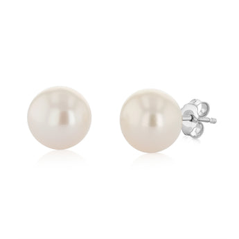 8-9mm Multicolour Freshwater Pearl Earrings Set of 2 in Sterling Silver