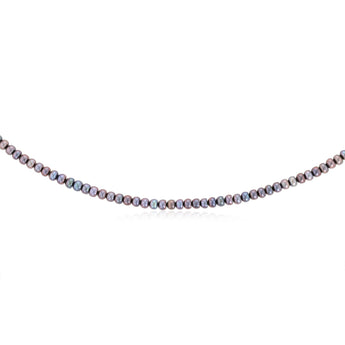 6-7mm Black Freshwater Pearl Chain in Sterling Silver