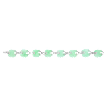Elephant Jade Bracelet in Sterling Silver