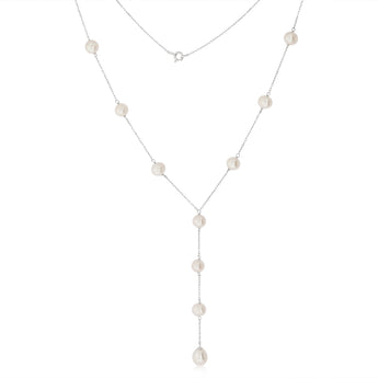 6-9mm White Freshwater Pearl Chain in Sterling Silver