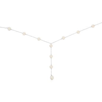 6-9mm White Freshwater Pearl Chain in Sterling Silver