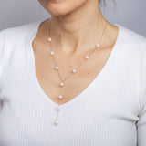 6-9mm White Freshwater Pearl Chain in Sterling Silver