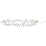White Keshi Freshwater Pearl Bracelet in Sterling Silver