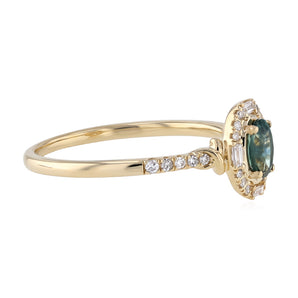 Sapphire and Diamond Ring in 9ct Yellow Gold