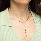 Enamel Rosary 45cm Necklace in 9ct Yellow Gold