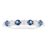 Luminesce Lab Grown 1/4 Carat Diamonds 4 Created Sapphire Sterling in Silver