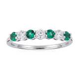 Luminesce Lab Grown 1/4 Carat Diamonds 4 Created Emerald Sterling Silver