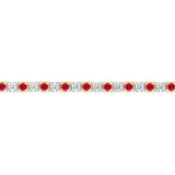 Luminesce Lab Grown 9ct Yellow Gold 0.65 Carat Diamonds + Created Ruby Bracelet