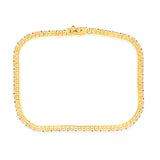 Luminesce Lab Grown 9ct Yellow Gold 0.65 Carat Diamonds + Created Ruby Bracelet