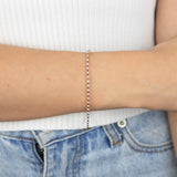Luminesce Lab Grown 9ct Yellow Gold 0.65 Carat Diamonds + Created Ruby Bracelet