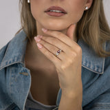 Luminesce Lab Grown 1 Carat Created Ruby Heart Ring with 1/5 Carat of Diamonds in 9ct Yellow Gold