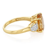 Natural Citrine and Luminesce Lab Grown Diamond Ring in 9ct Yellow Gold