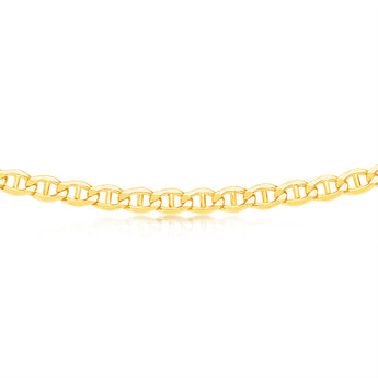 9ct Yellow Gold 55cm Silver Filled Anchor Chain