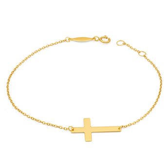 9ct Yellow Gold Silver Filled Fancy 19cm Bracelet