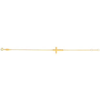 9ct Yellow Gold Silver Filled Fancy 19cm Bracelet