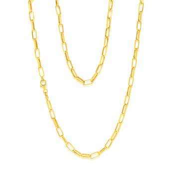 9ct Yellow Gold Silverfilled Long Belcher 60cm Chain