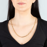 9ct Yellow Gold Silverfilled Long Belcher 60cm Chain