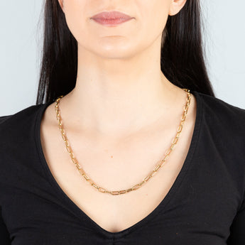 9ct Yellow Gold Silverfilled Long Belcher 60cm Chain