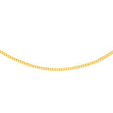 9ct Yellow Gold Silverfilled Flat Curb 120Gauge 60cm Chain