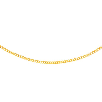 9ct Yellow Gold Silverfilled Flat Curb 120Gauge 60cm Chain