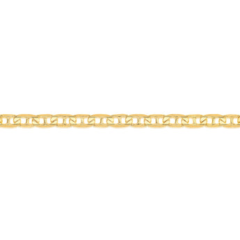 9ct Yellow Gold Silverfilled Anchor 80 Gauge 19cm Bracelet