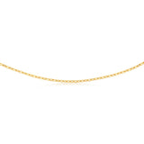 9ct Yellow Gold Silver Filled Paperclip 3mm 45cm Chain