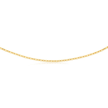 9ct Yellow Gold Silver Filled Paperclip 3mm 45cm Chain