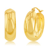 9ct Yellow Gold Silverfilled 20mm Hoop  Earrings